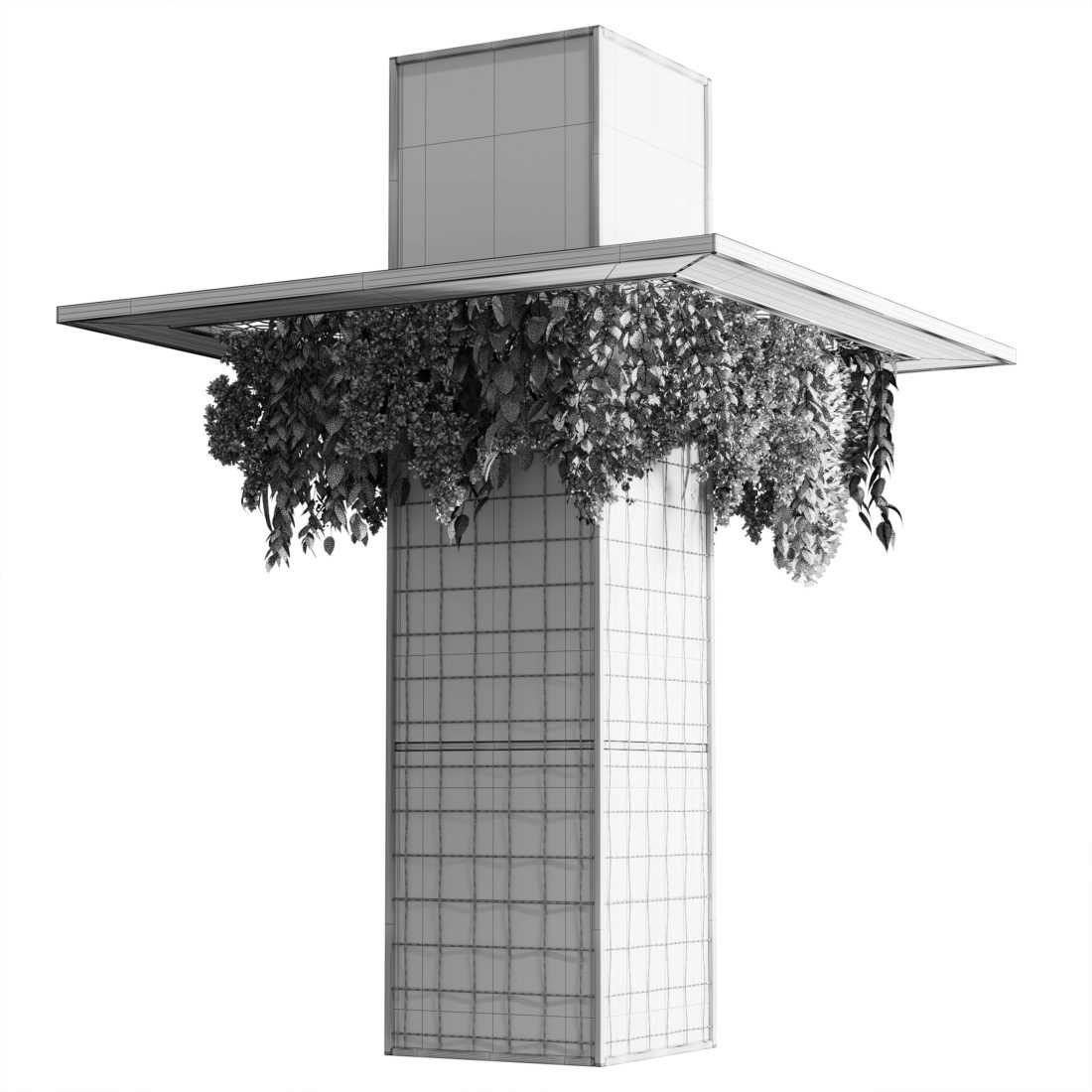 Max Column With Plants Column Plant Pillar Plant 05 - 3D Model for VRay, Corona