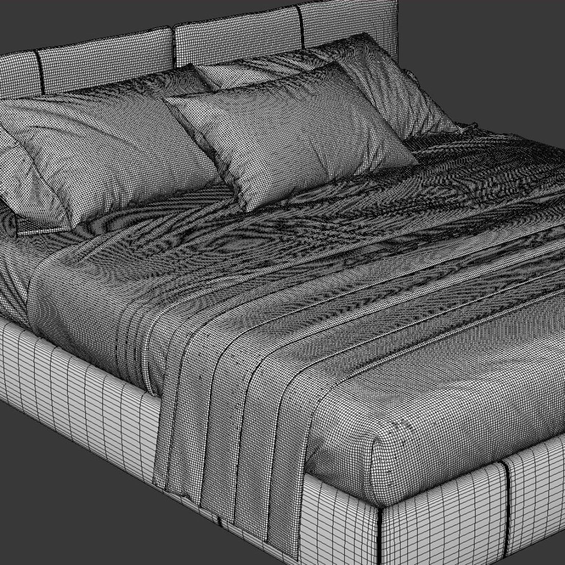 Lulu Bed 3D Model for VRay | CGMood