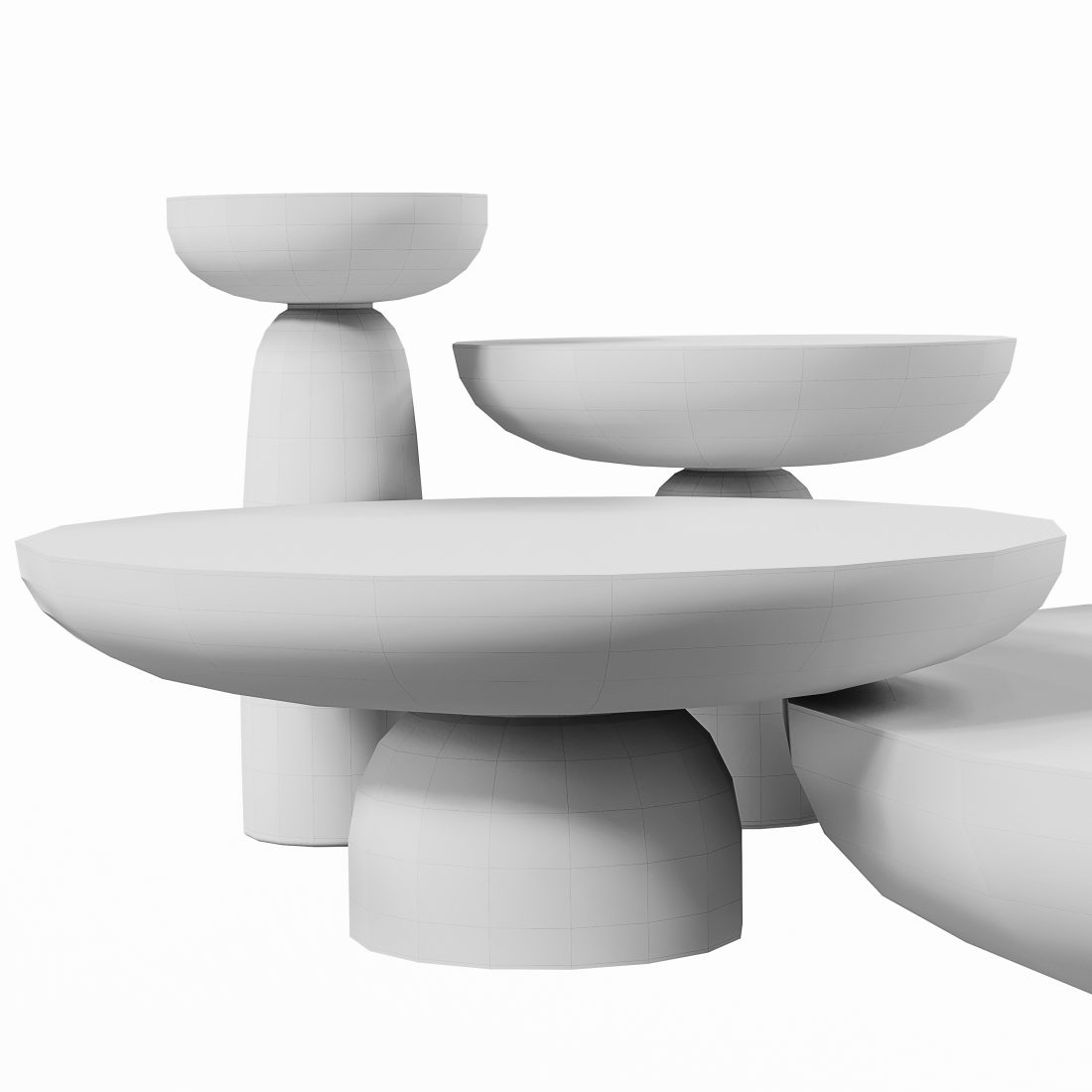 Coffee Table Set 3D Model for VRay, Corona | CGMood