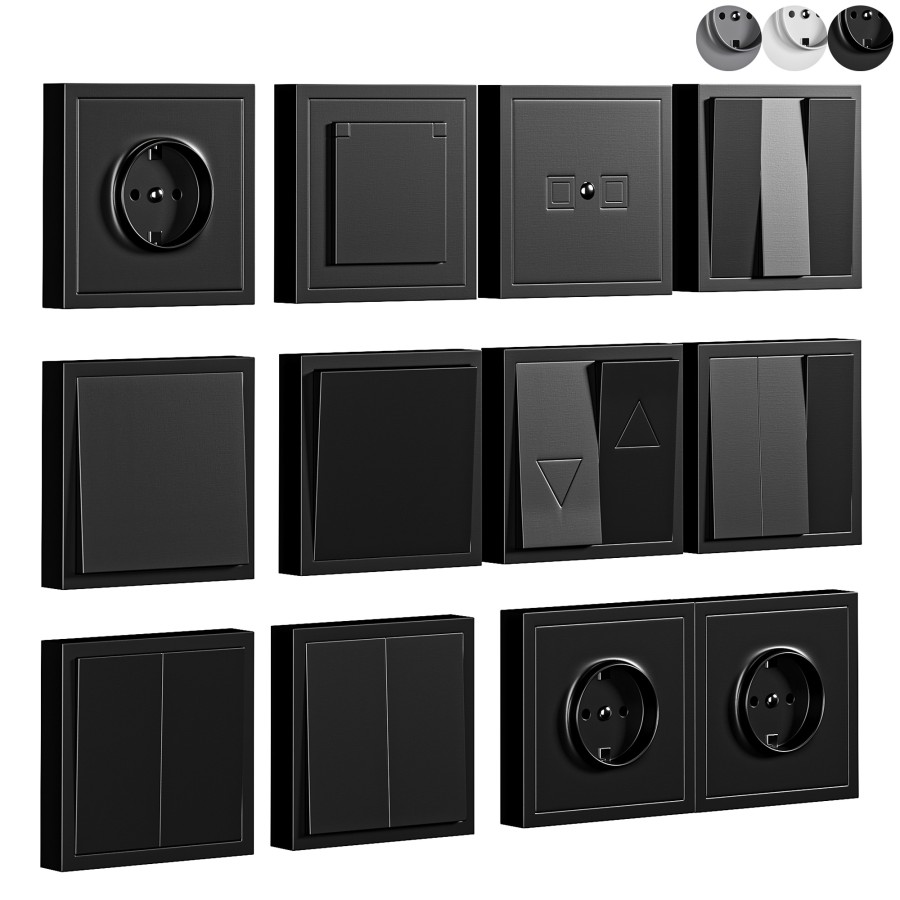Sockets And Switches Donel Serie R98 3D Model for Corona | CGMood