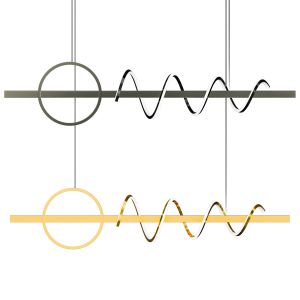 Modern Minimalist Goldenblack Spiral Art Linear Le