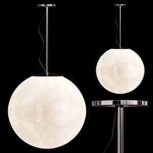 Scandinavian Style Moon Printed Pendant Lights