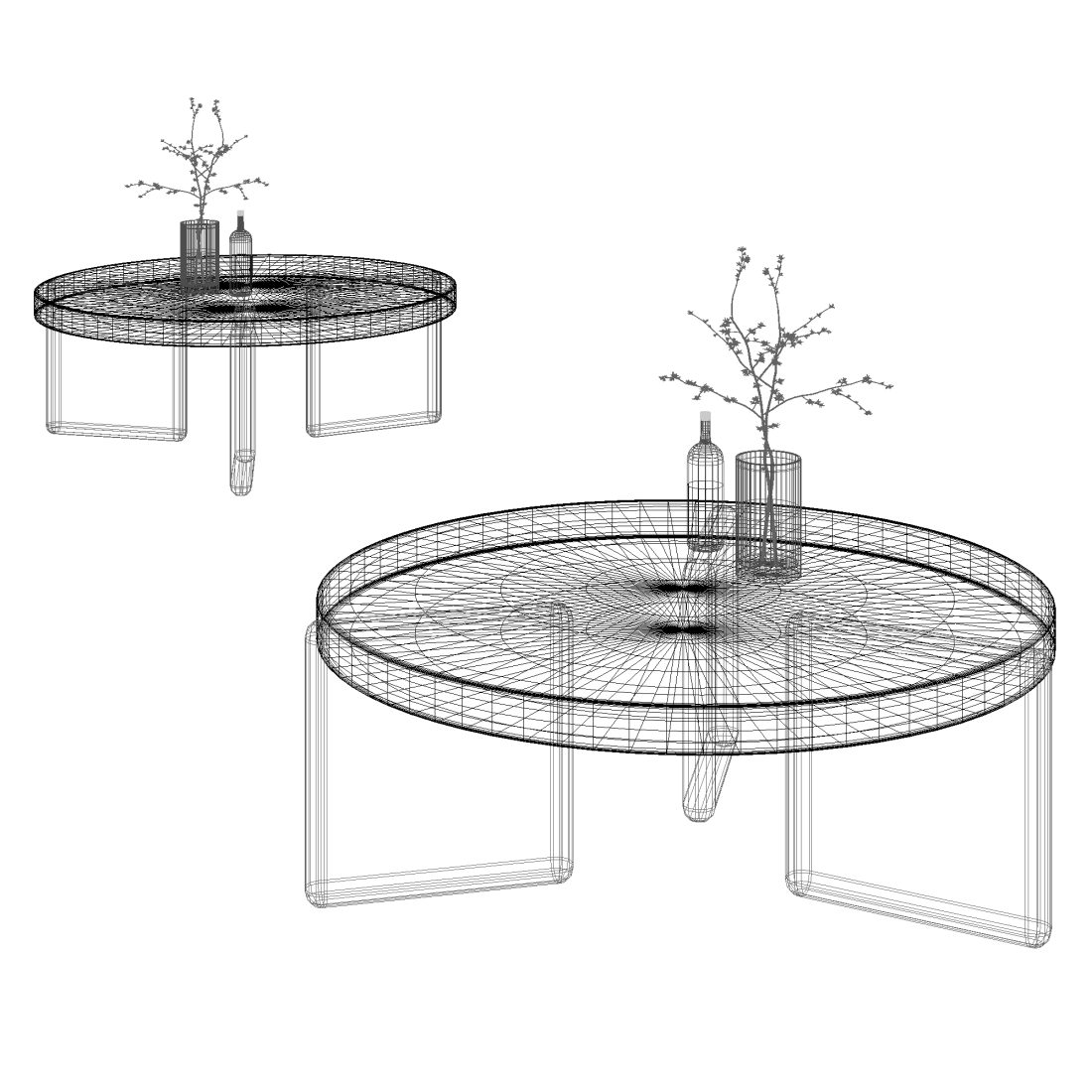 Modern Coffee Table -02 3D Model for FStorm, VRay | CGMood