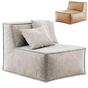 Tommy Lounge Chair And Pouf By Milano Bedding