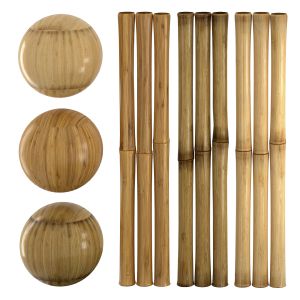 3 Realistic Bamboo Materials Set