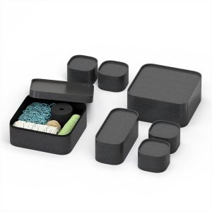 Black Plastic Sewing Kit Organizer In Boxes