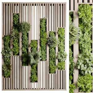 Wooden Frame Vertical Plant And Moss Garden Wall D