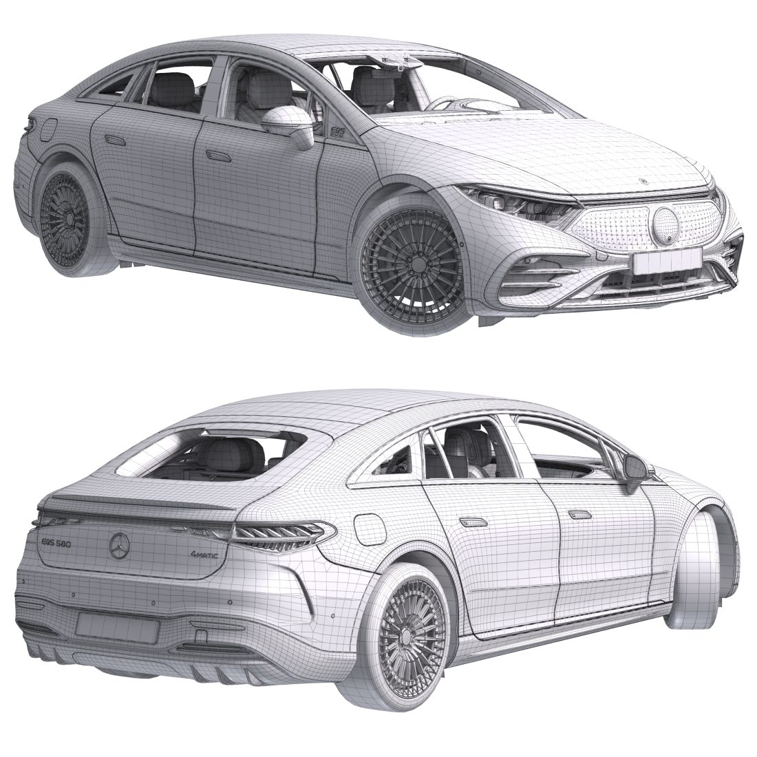 Mercedes Benz Eqs Electric 3D Model for Corona | CGMood