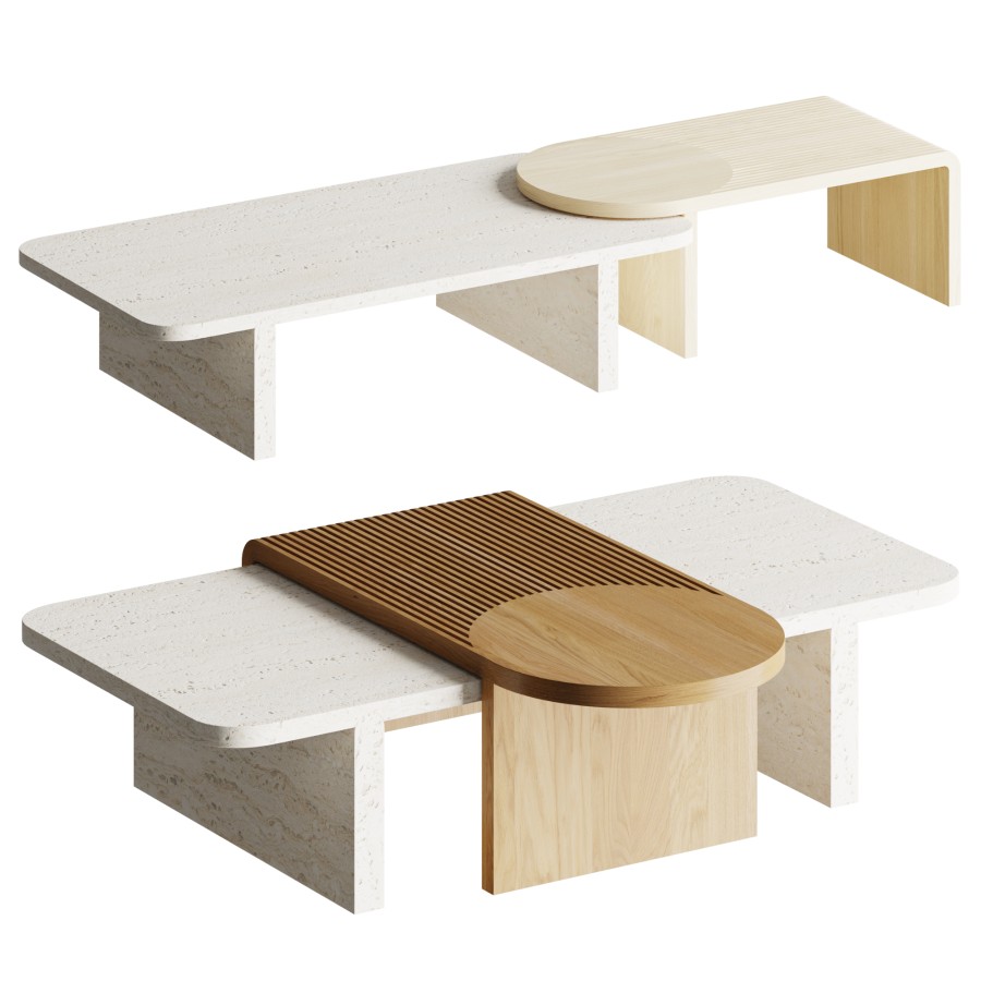 Stick Table Model Dooq Stick & Stone | Table - 3D Model for Corona