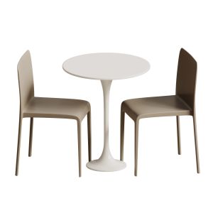 Table Sdm Tulip And Volt 670/be Plastic Chair