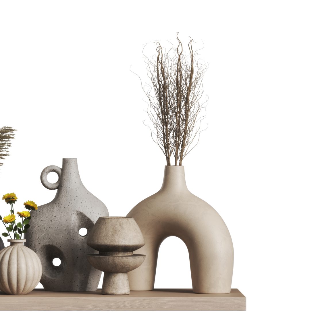 Decorative Set 17-vase Collection02 3D Model for VRay, Corona | CGMood