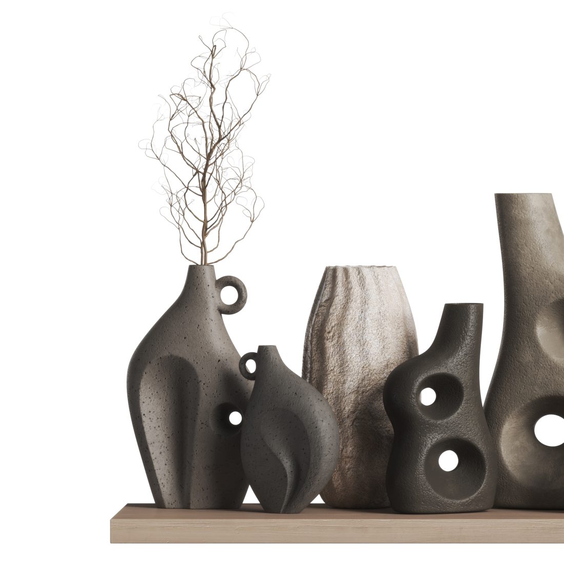 Decorative Set 17-vase Collection02 3D Model for VRay, Corona | CGMood