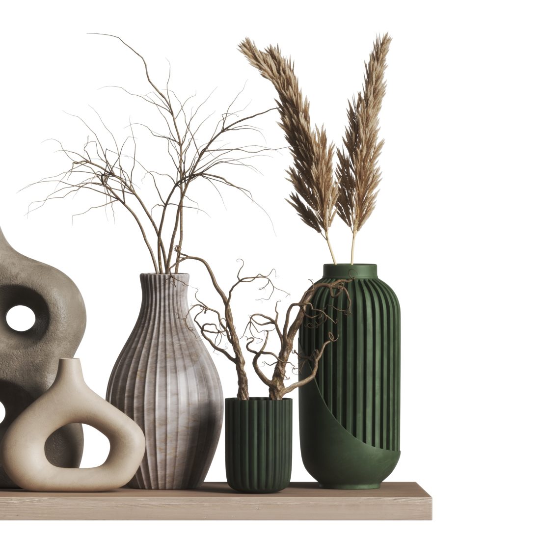 Decorative Set 17-vase Collection02 3D Model for VRay, Corona | CGMood