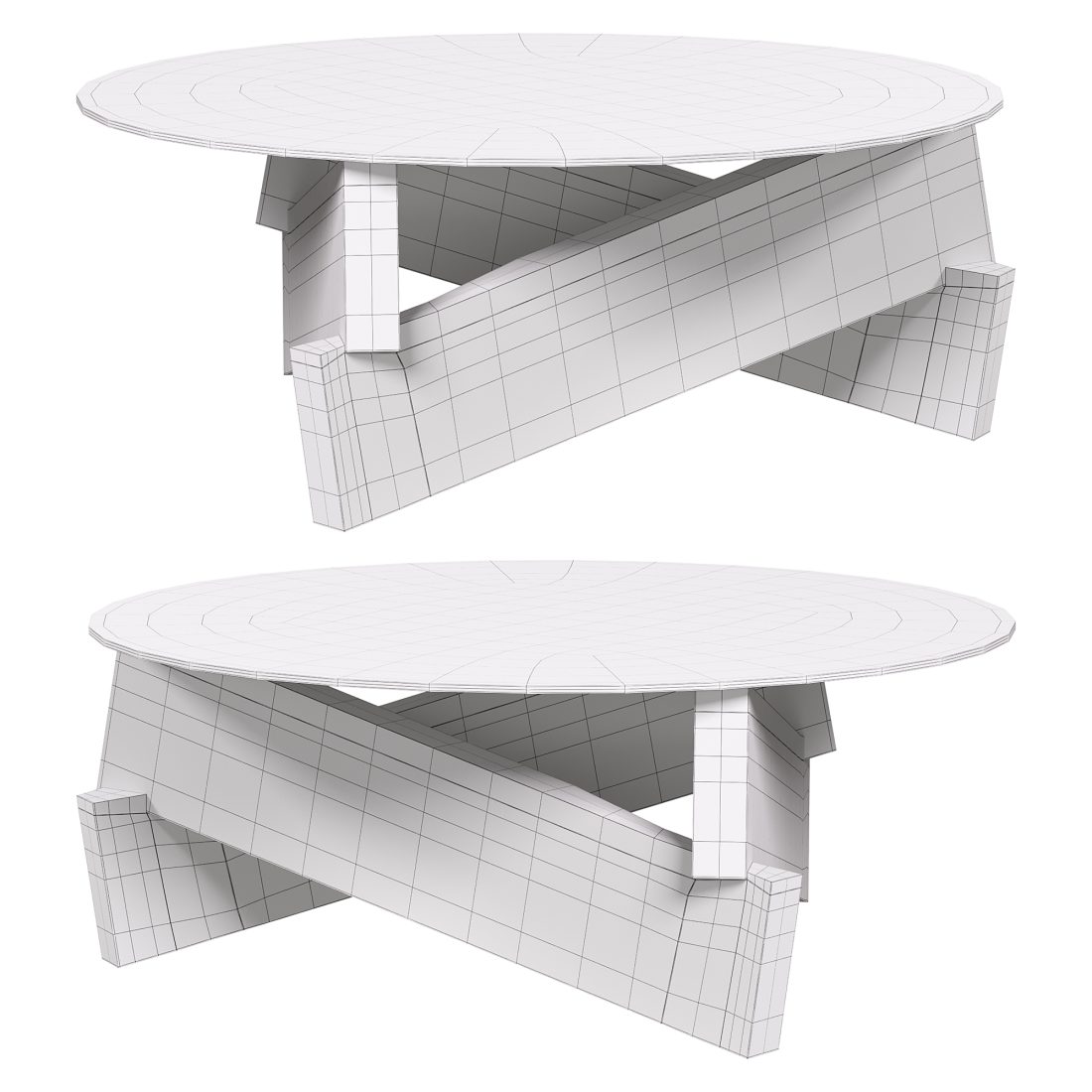 Round Coffee Table By Homary - 3D Model for Corona