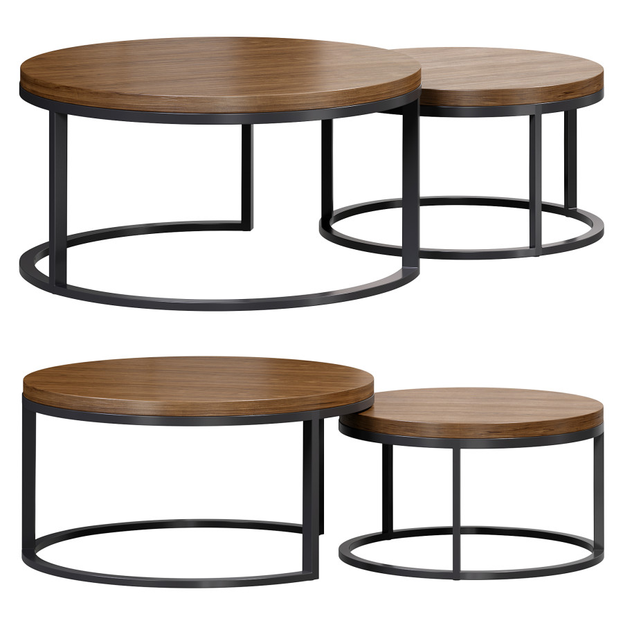 Malcolm Nesting Coffee Tables By Pottery Barn 3D Model for VRay, Corona ...