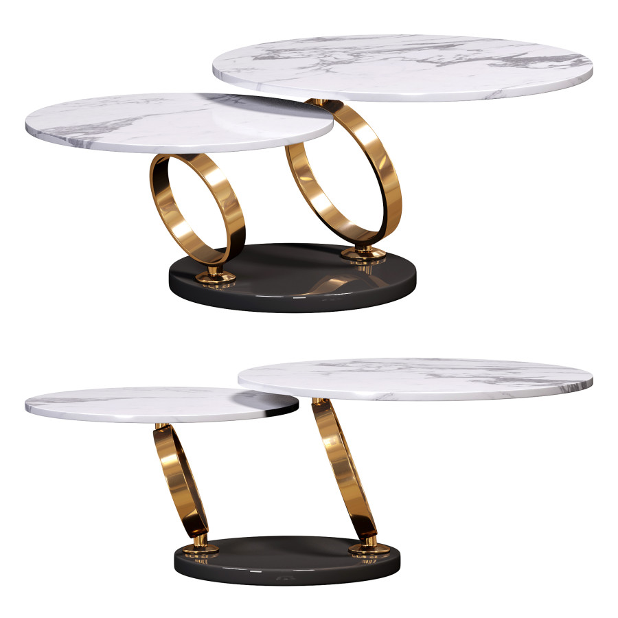 Modern White Extendable Coffee Table By Homary 3D Model for Corona | CGMood
