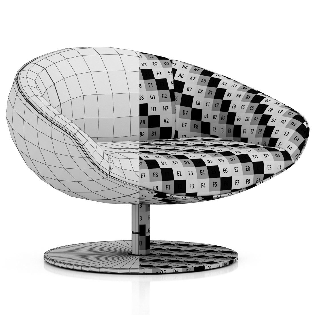 Restoration Hardware Lanzo Swivel Chair 3D Model for VRay | CGMood