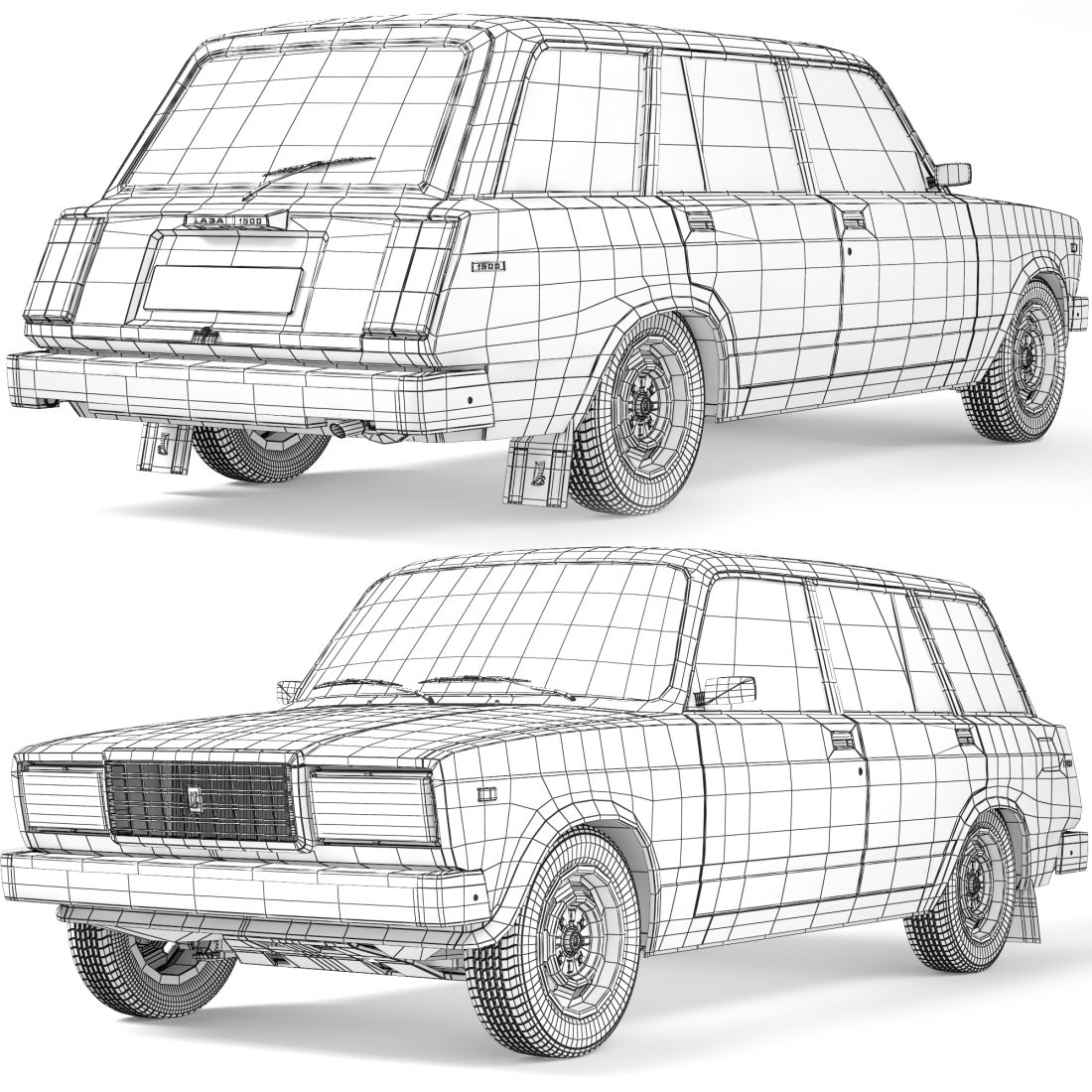 Lada Model Build Vaz Lada 21041 2006 - 3D Model for VRay