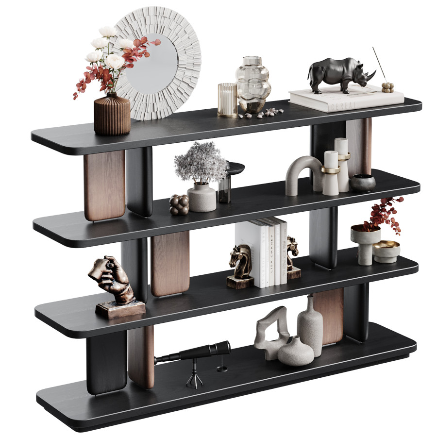 Shelves Decorative - Rack Set 16 3D Model for VRay, Corona | CGMood
