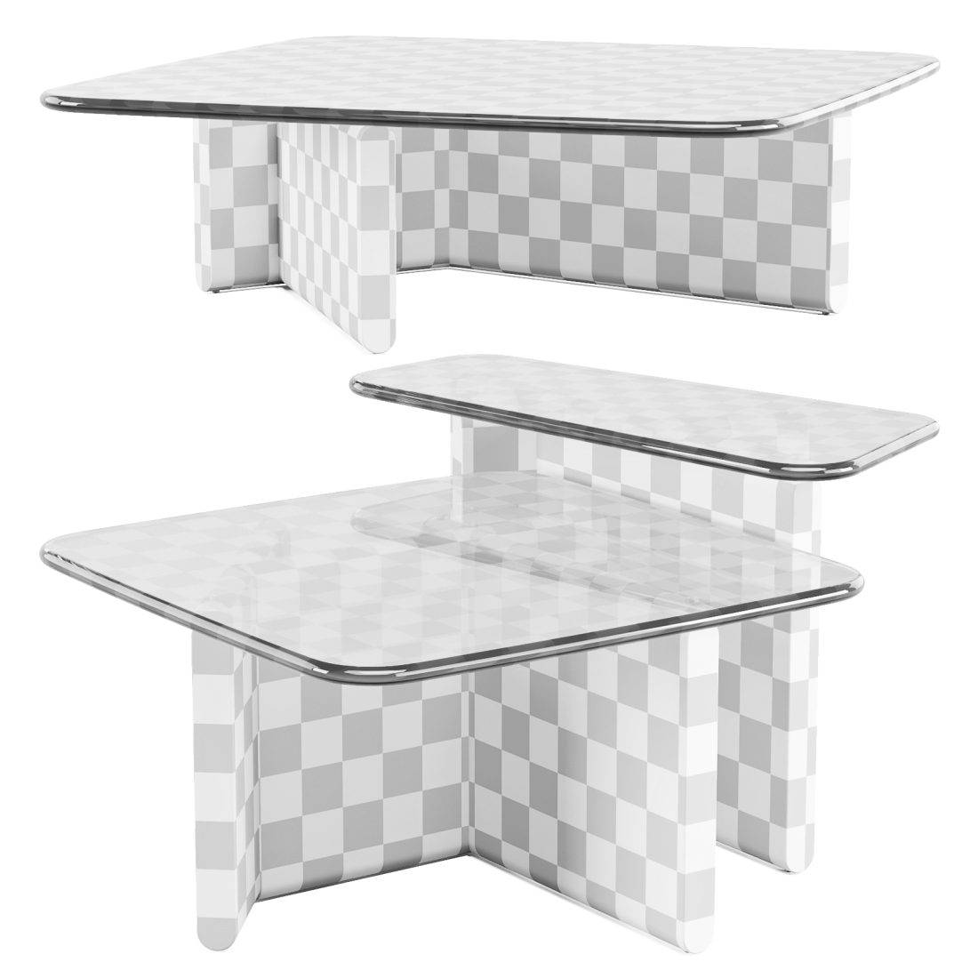 Fiam Italia: Type - Coffee And Side Tables 3D Model for Corona | CGMood