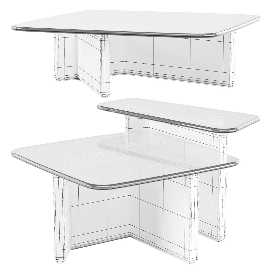 Fiam Italia: Type - Coffee And Side Tables 3D Model for Corona | CGMood