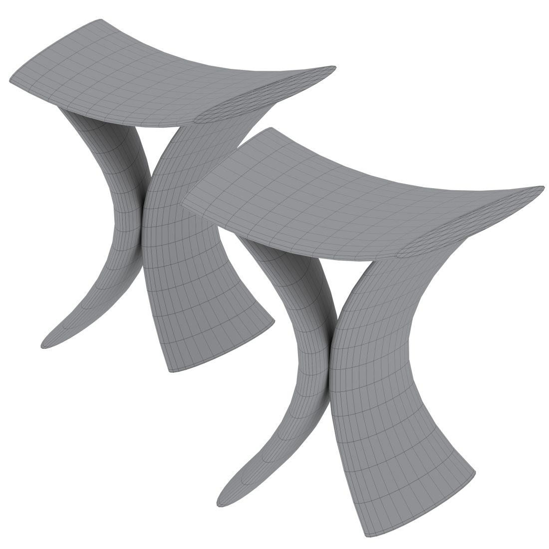 Stool Torii By Porada 3D Model for VRay, Corona | CGMood