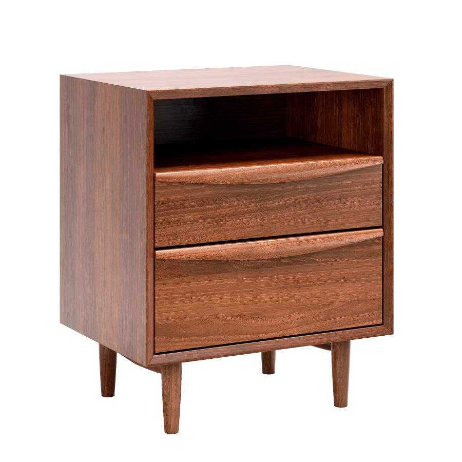 Article Lenia Walnut 2-drawer Nightstand 3D Model for Corona | CGMood