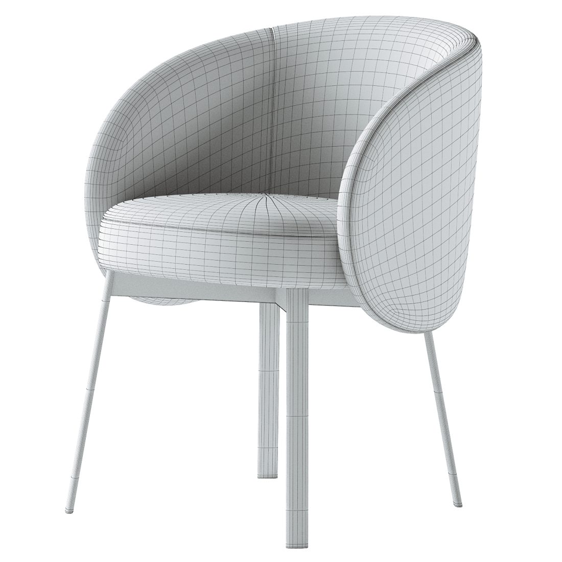 Hug Small Armchair - 3D Model for Corona