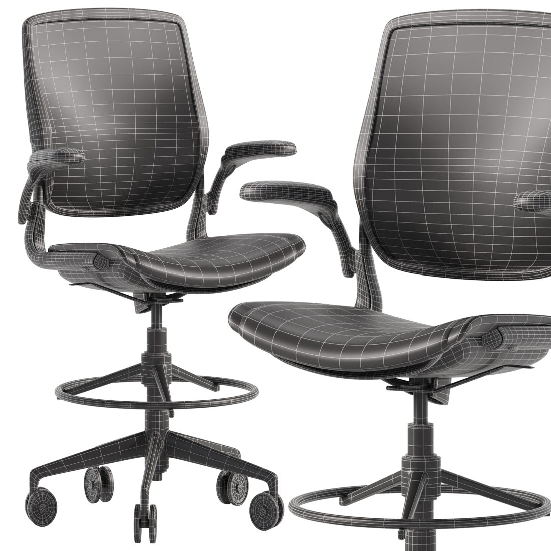 Diffrient Smart Drafting Chair 3D Model for Corona | CGMood