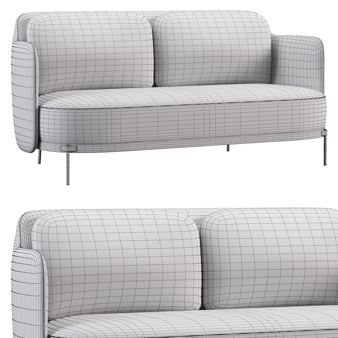Tape Sofa By Nendo Minotti 3D Model for Corona | CGMood