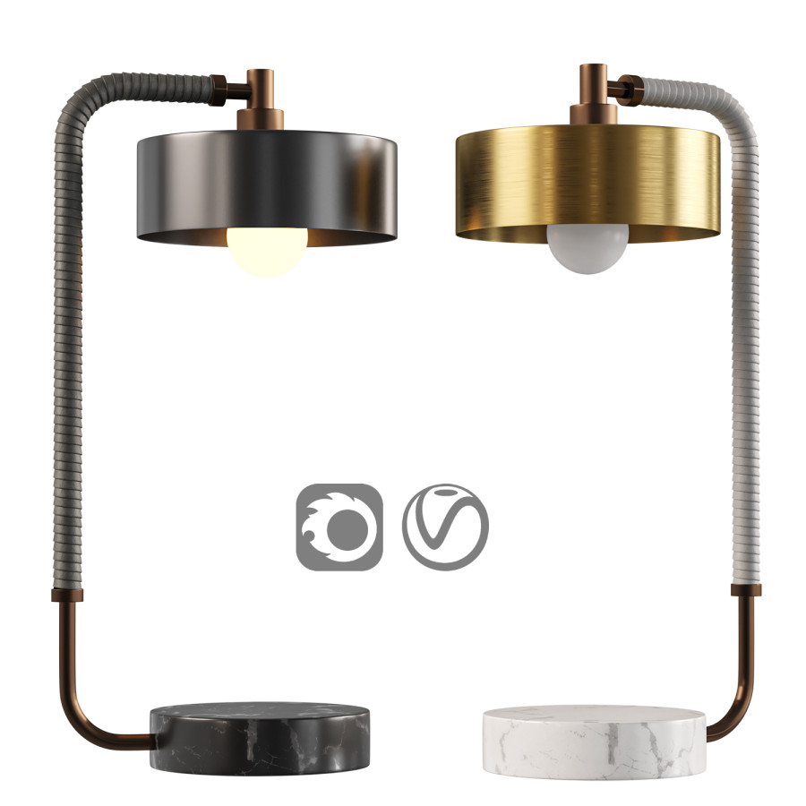 Aaron Table Lamp 3D Model for VRay, Corona | CGMood