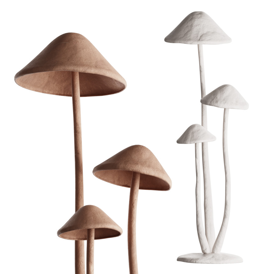 Floor Lamp Three Mushrooms 3D Model for Corona CGMood — free download