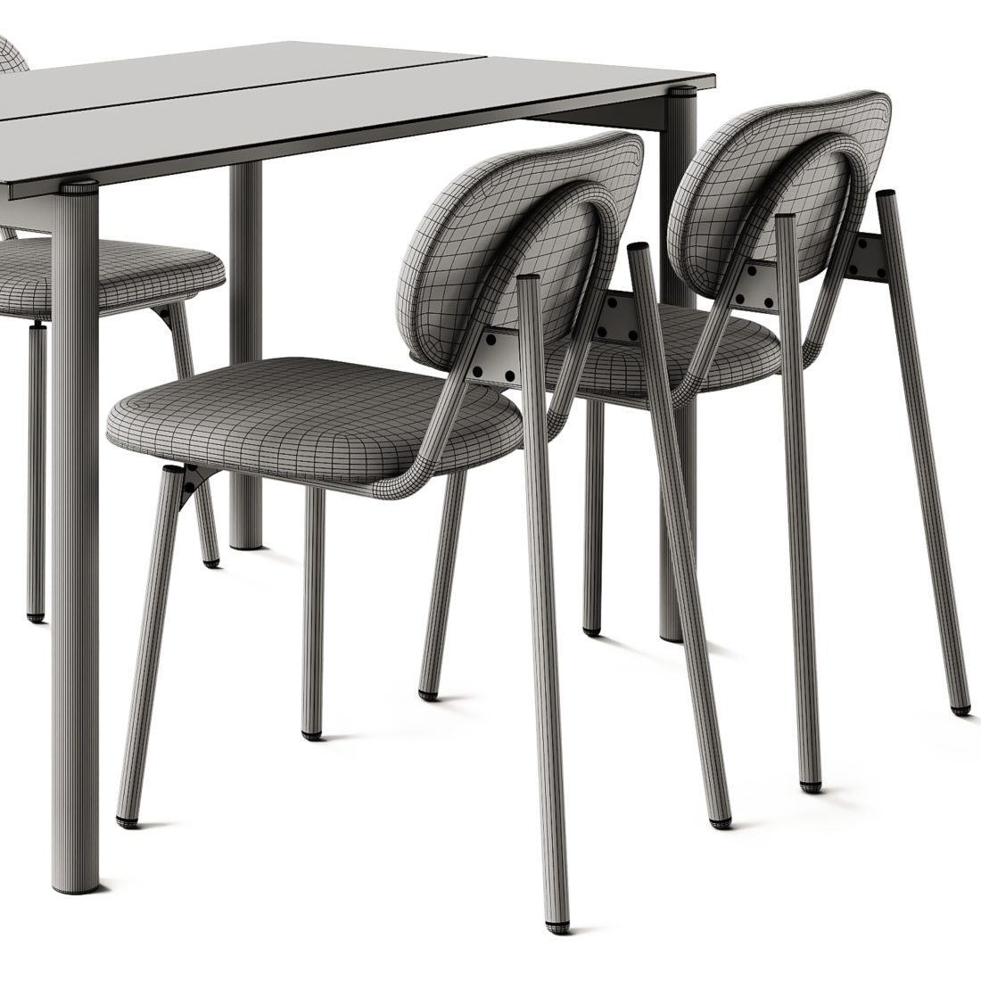 Hayche Sls Chair 2 And Linear Table 3D Model for Corona | CGMood