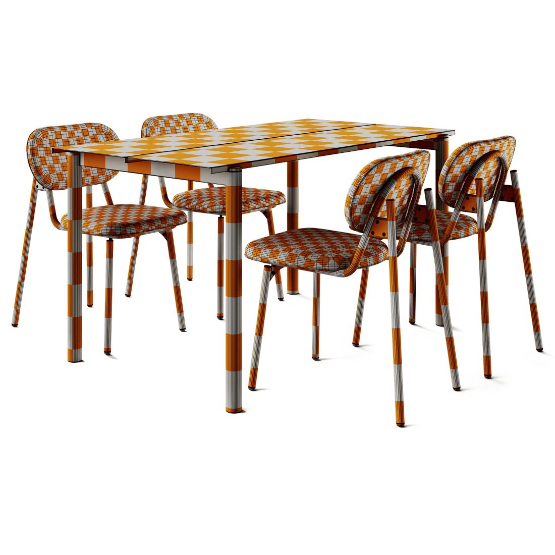 Hayche Sls Chair 2 And Linear Table 3D Model for Corona | CGMood