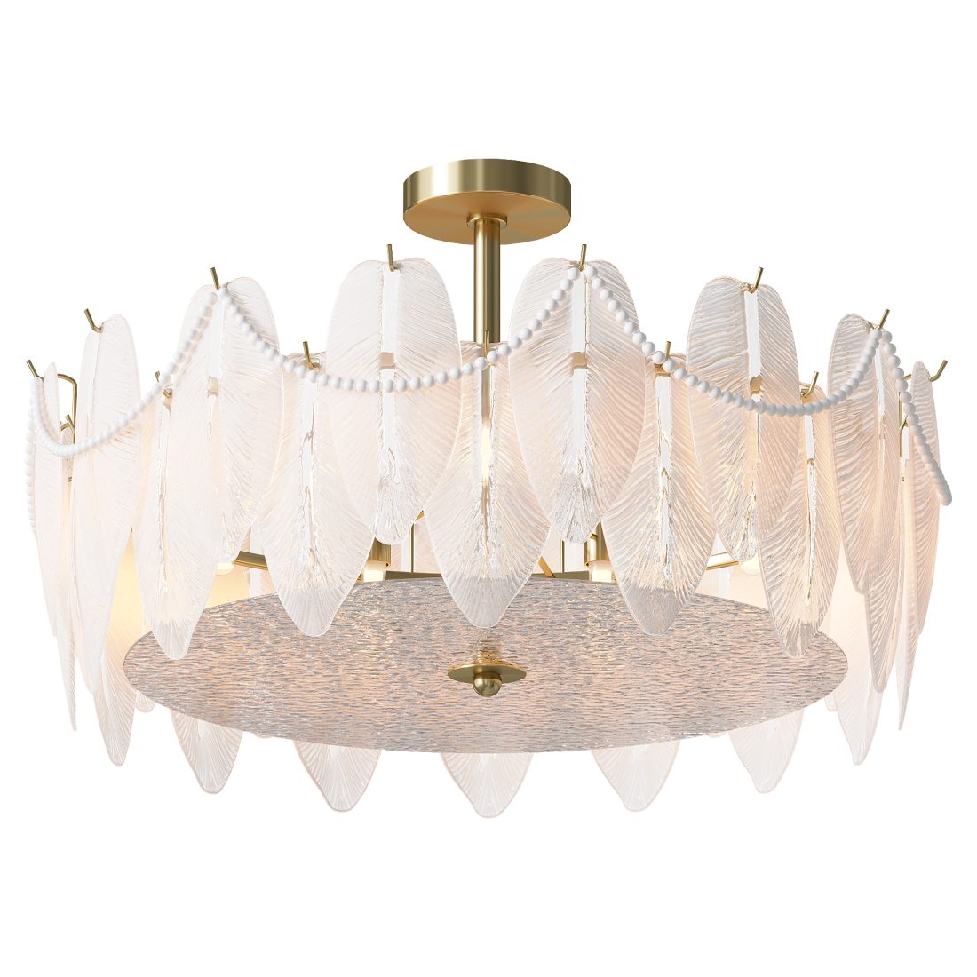 Glass Feather Chandeliers 3D Model for Corona | CGMood