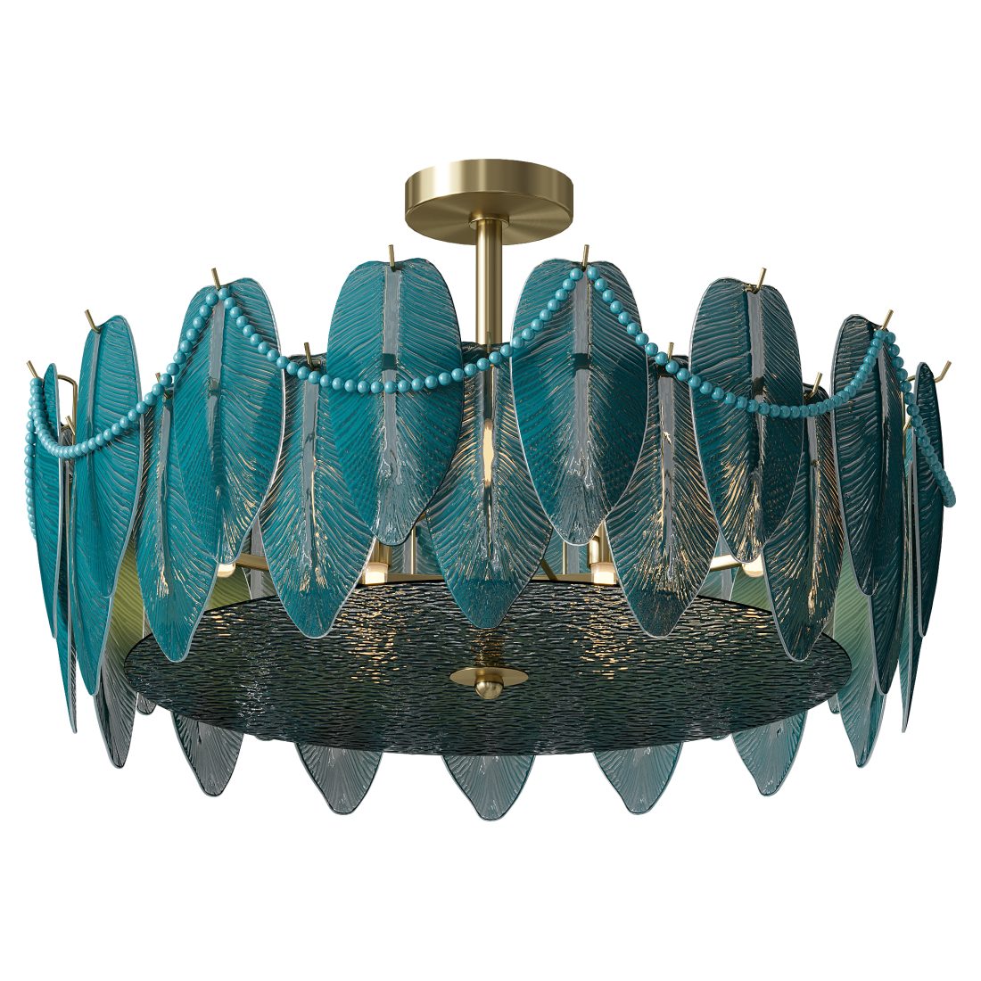 Glass Feather Chandeliers 3D Model for Corona | CGMood