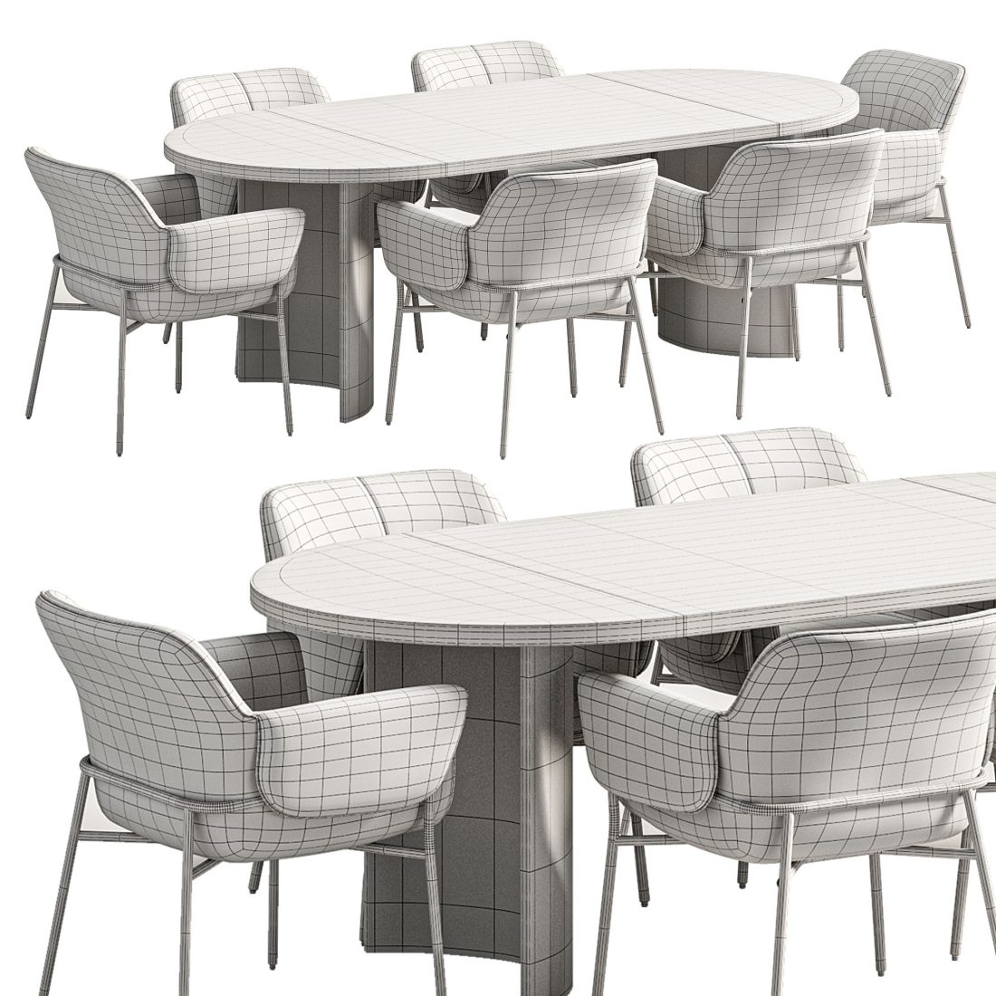 Dining Set Kelvin Table 3D Model for Corona | CGMood