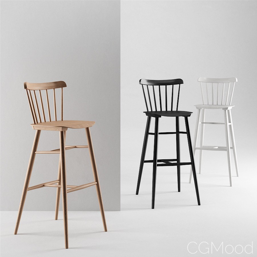 Split Chair Upholstered By TON - 3D Model for Corona