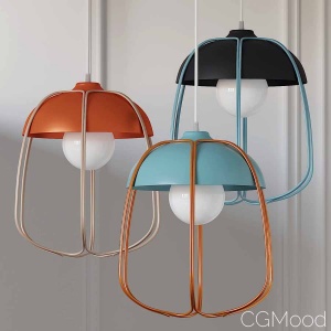 Crowdyhouse Tull Cage Ceiling Lamp 3 Colors