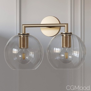 Utilitaire Globe Shade Double Sconce