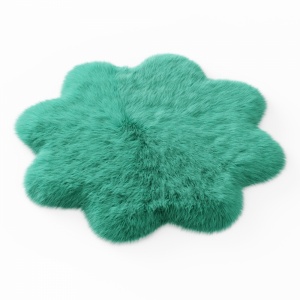 Sheepskin Flower Shaped Carpet Fur