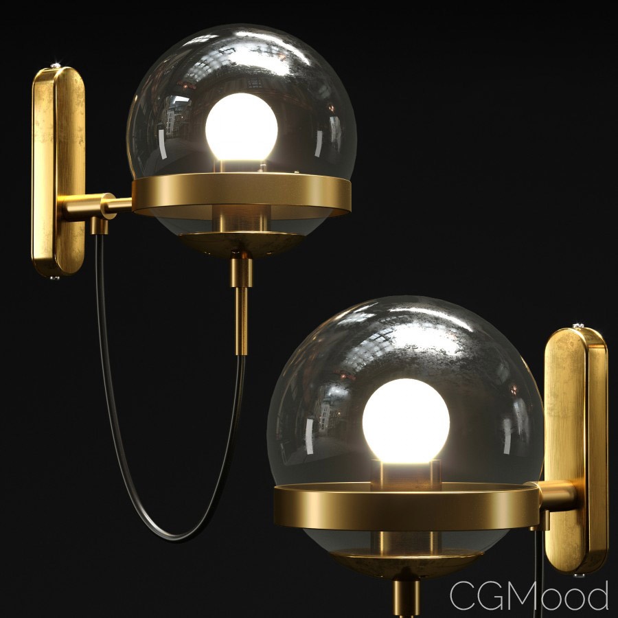 Wall Lamp Orbit Wall 3D Model for VRay, Corona | CGMood