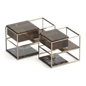 Fendi Boogie Coffee And Side Table (ca74), (ca75)