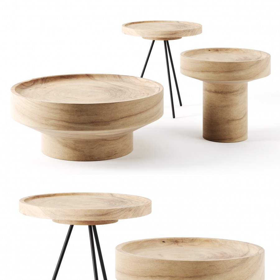 Coffee Tables Set By Green Design Gallery - 3D Model for Corona