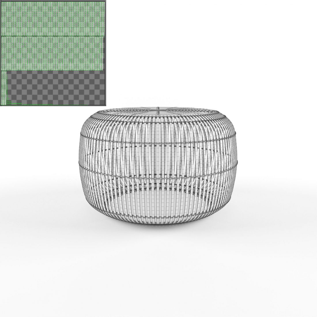Bangor Round Bamboo Coffee Table 3D Model for VRay | CGMood