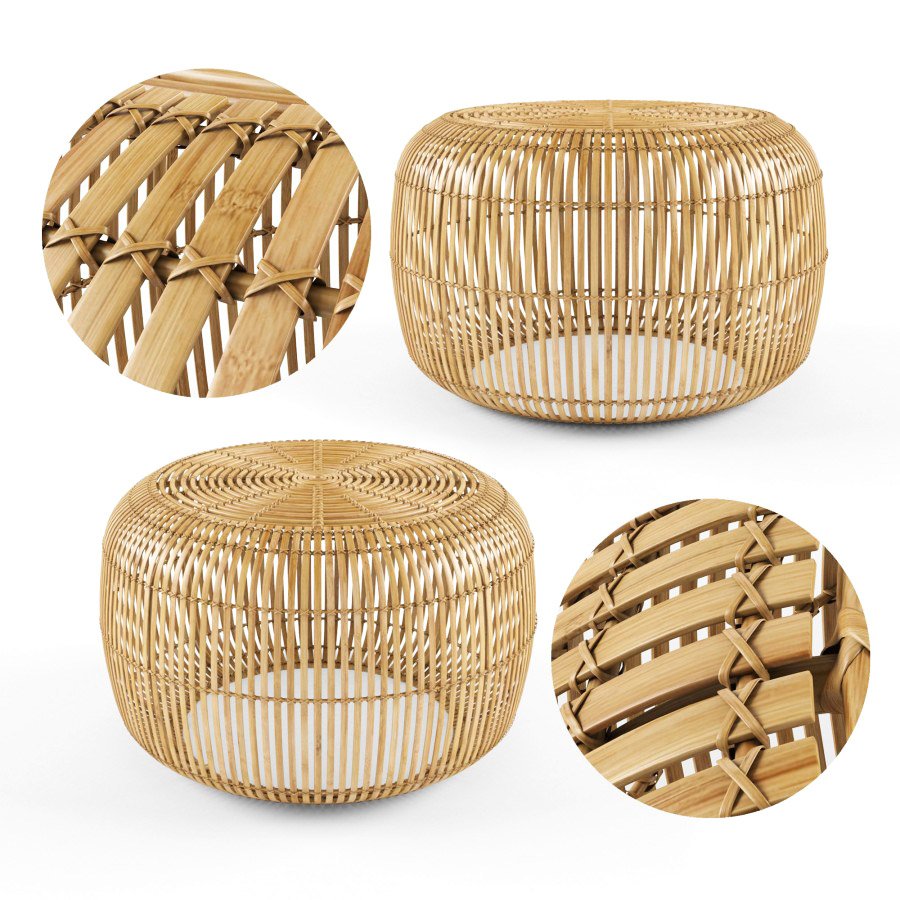 Bangor Round Bamboo Coffee Table 3D Model for VRay | CGMood