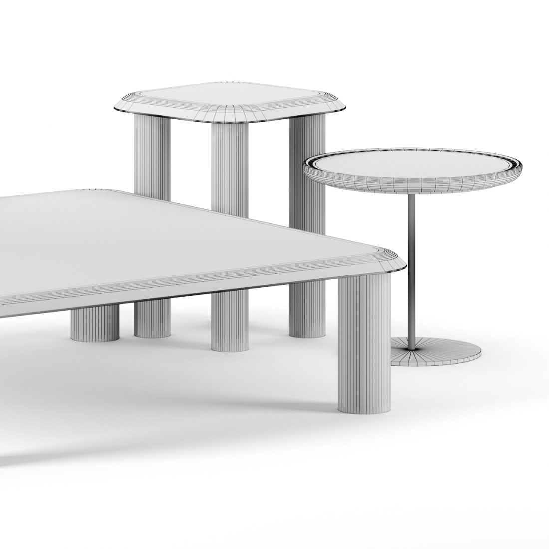 Coffee Tables Set By Fredericia 3D Model for Corona | CGMood