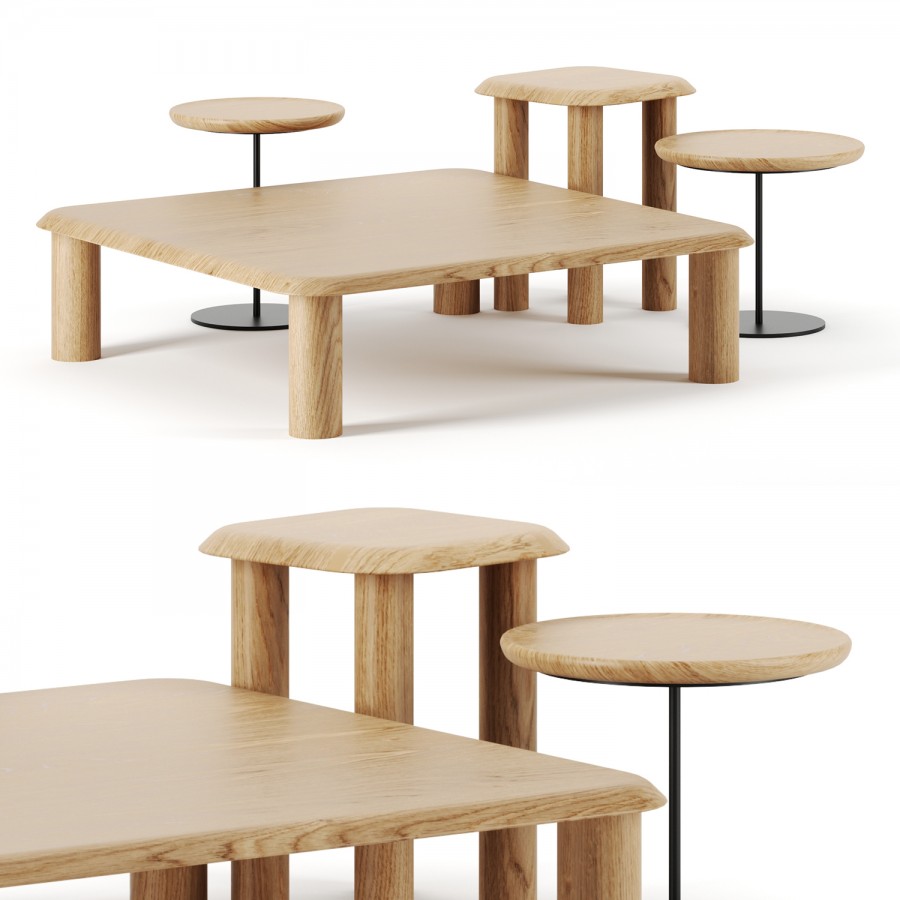 Coffee Tables Set By Fredericia 3D Model for Corona | CGMood