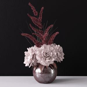 Bouquet Of Dahlias In A Vase