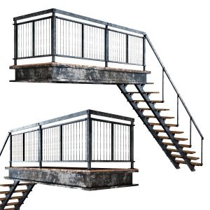 Metal Stair With Fencing